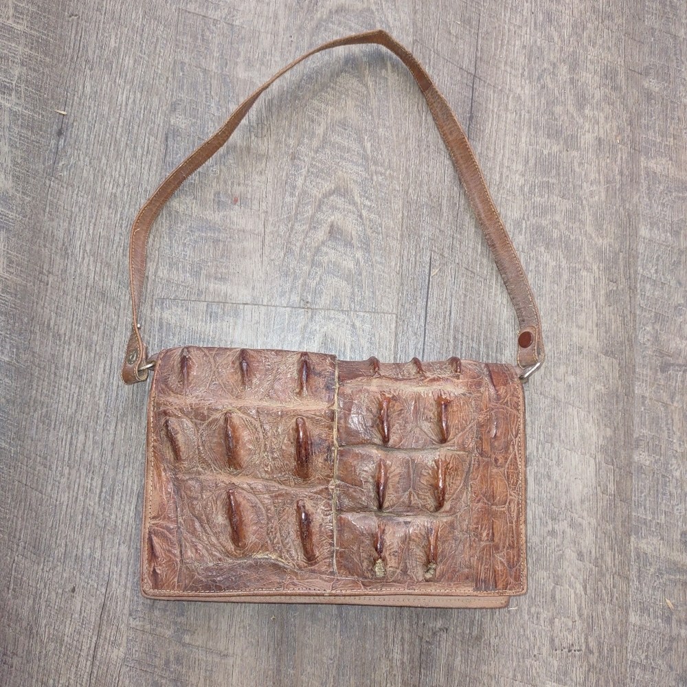 VTG Crocodile alligator handbag 1950's 1960's